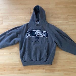 size LIGHT large grey university of RI hoodie